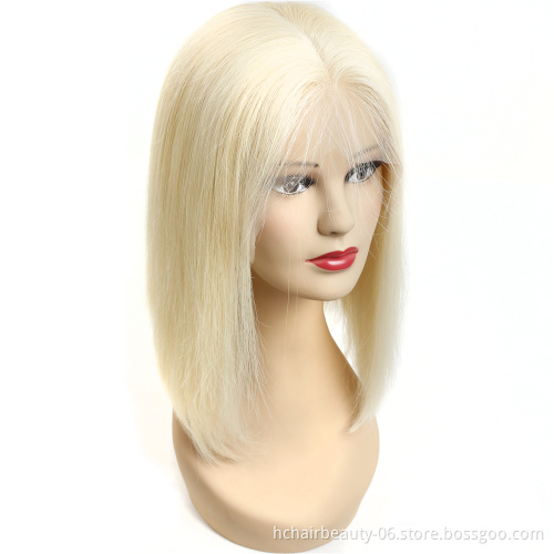 613 blonde 13x4 deep part lace frontal bob wigs brazilian virgin human hair lace frontal short bob wigs 613 blonde bob wig
